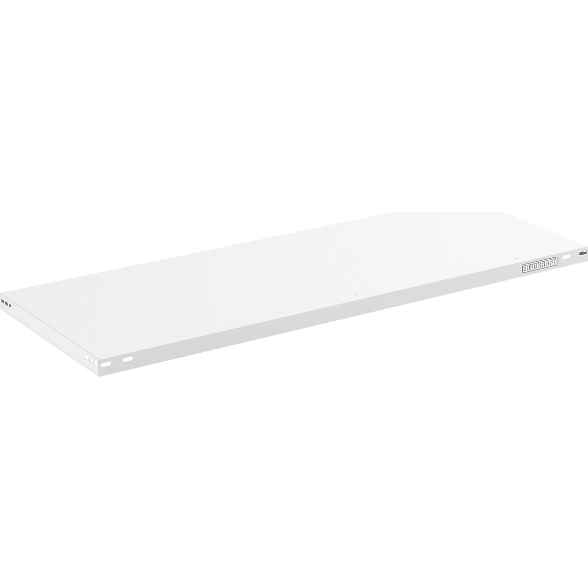 Steel shelf, max. load 125 kg – eurokraft pro, light grey, WxD 1300 x 600 mm