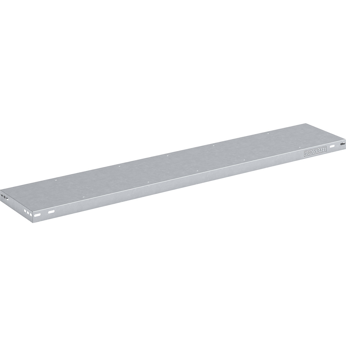 Steel shelf, max. load 125 kg – eurokraft pro, zinc plated, WxD 1300 x 300 mm