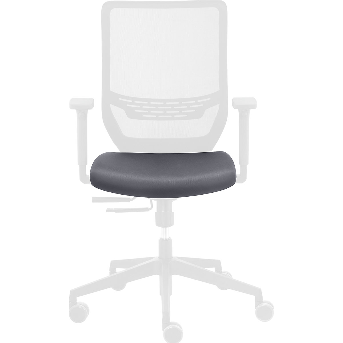 TO-SYNC seat cover – TrendOffice, for office swivel chair, grey-3