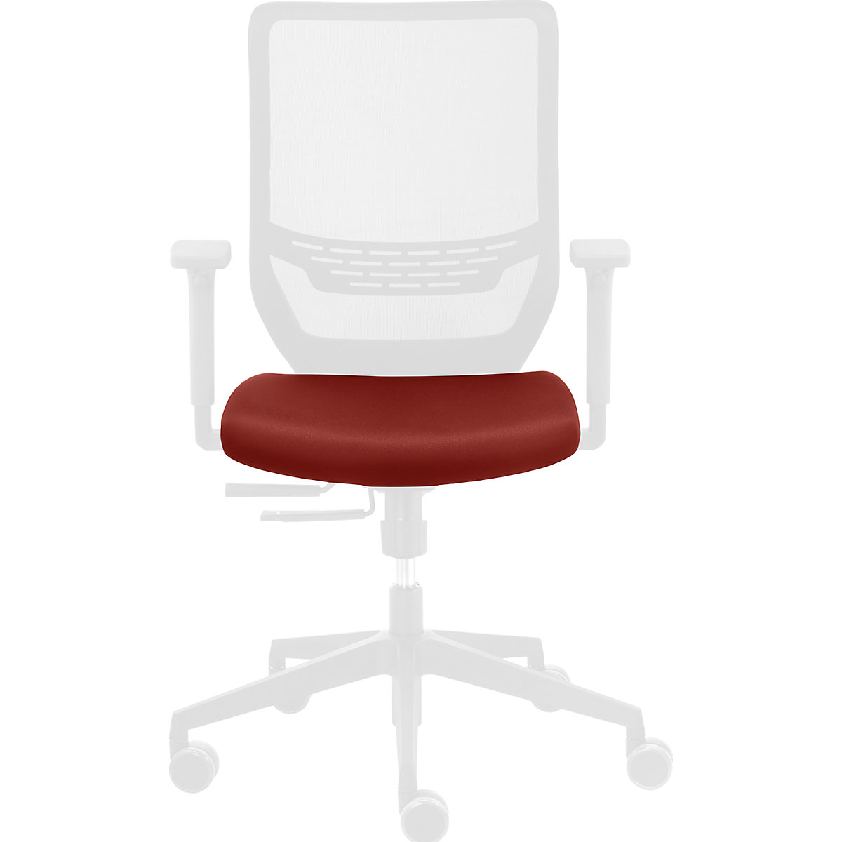 TO-SYNC seat cover – TrendOffice, for office swivel chair, ruby red-2