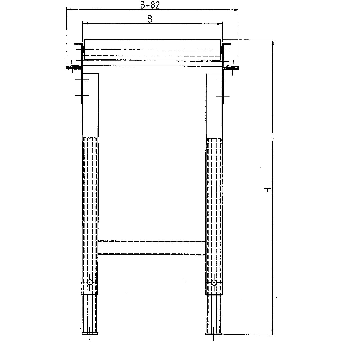 Dual frame support, zinc plated – Gura (Product illustration 10)-9