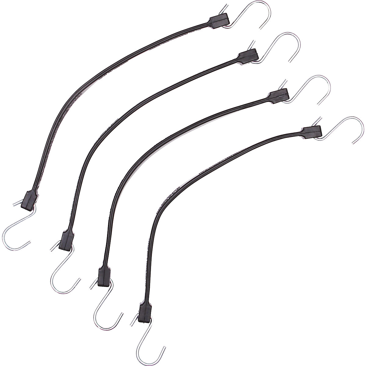 Elastic fastening strap, pack of 4, length 490 mm-2