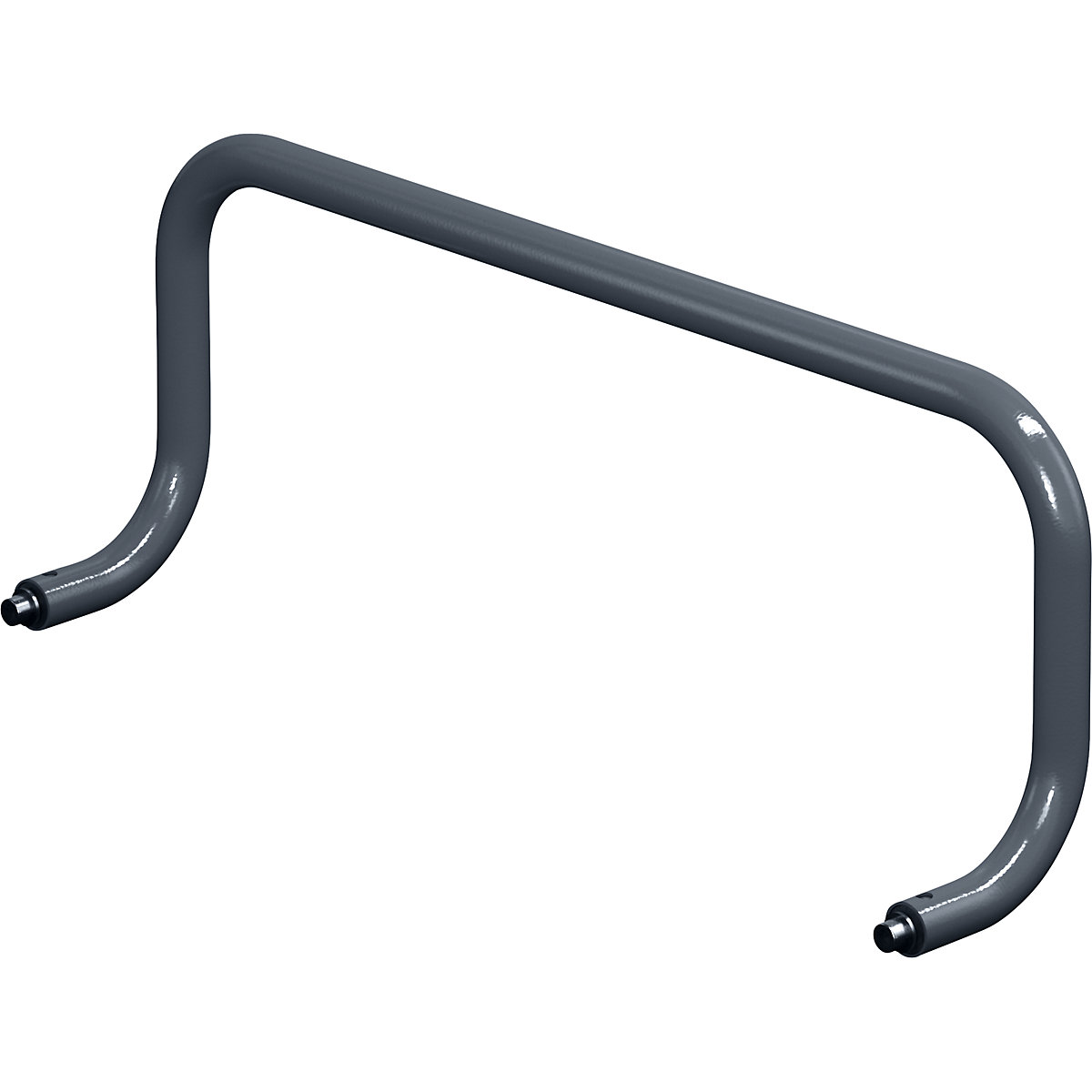 Push handle, ergonomic – eurokraft pro, for assembly trolley, width 800 mm, charcoal
