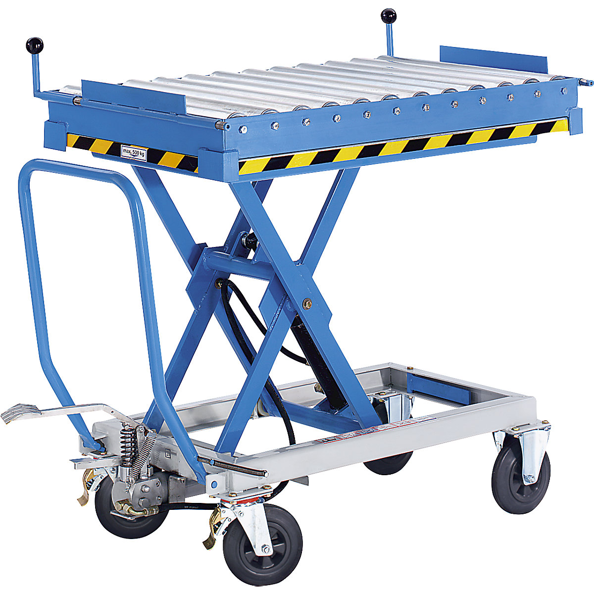 Roller conveyor for scissor lift table - eurokraft pro