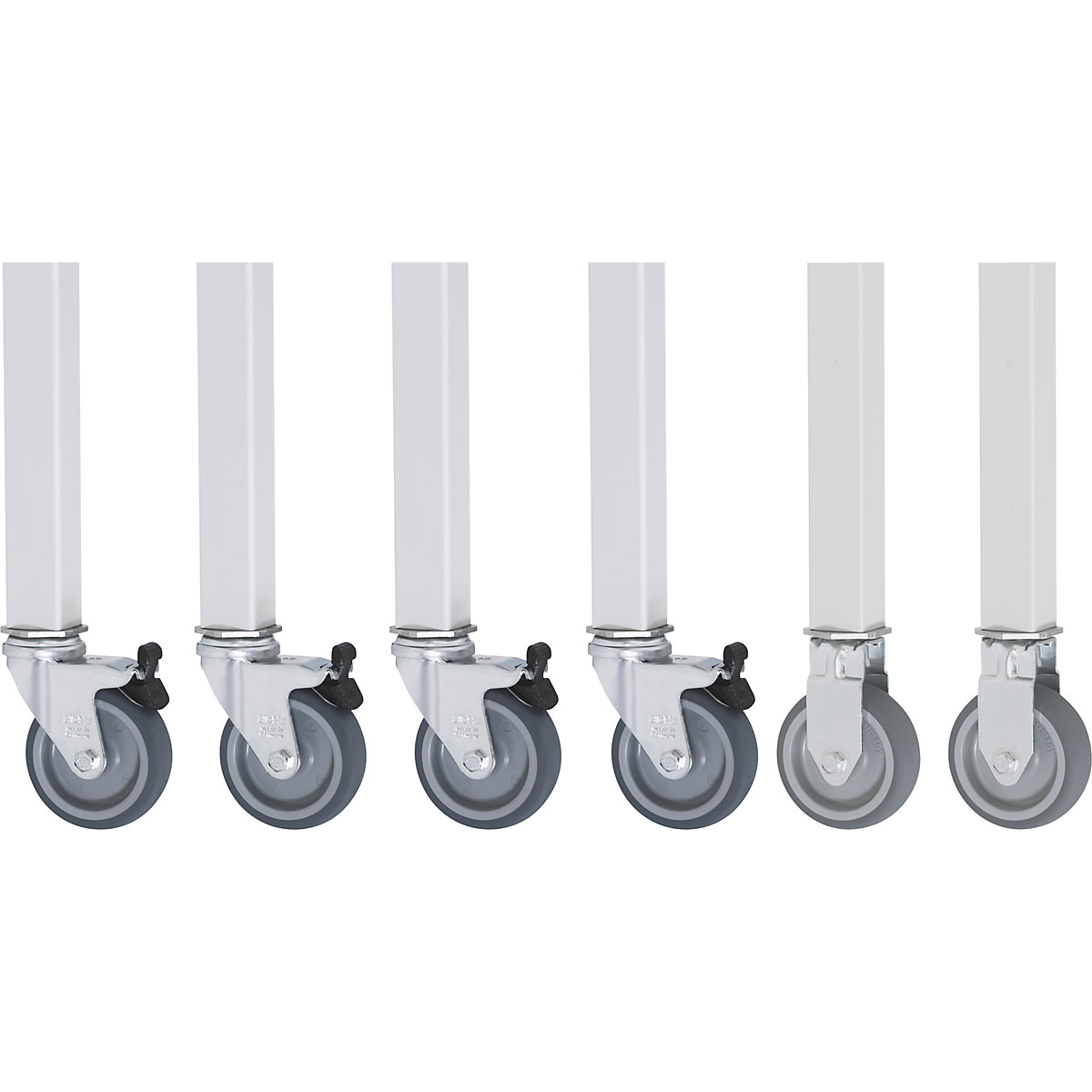 Set of castors, 6 piece - RAU