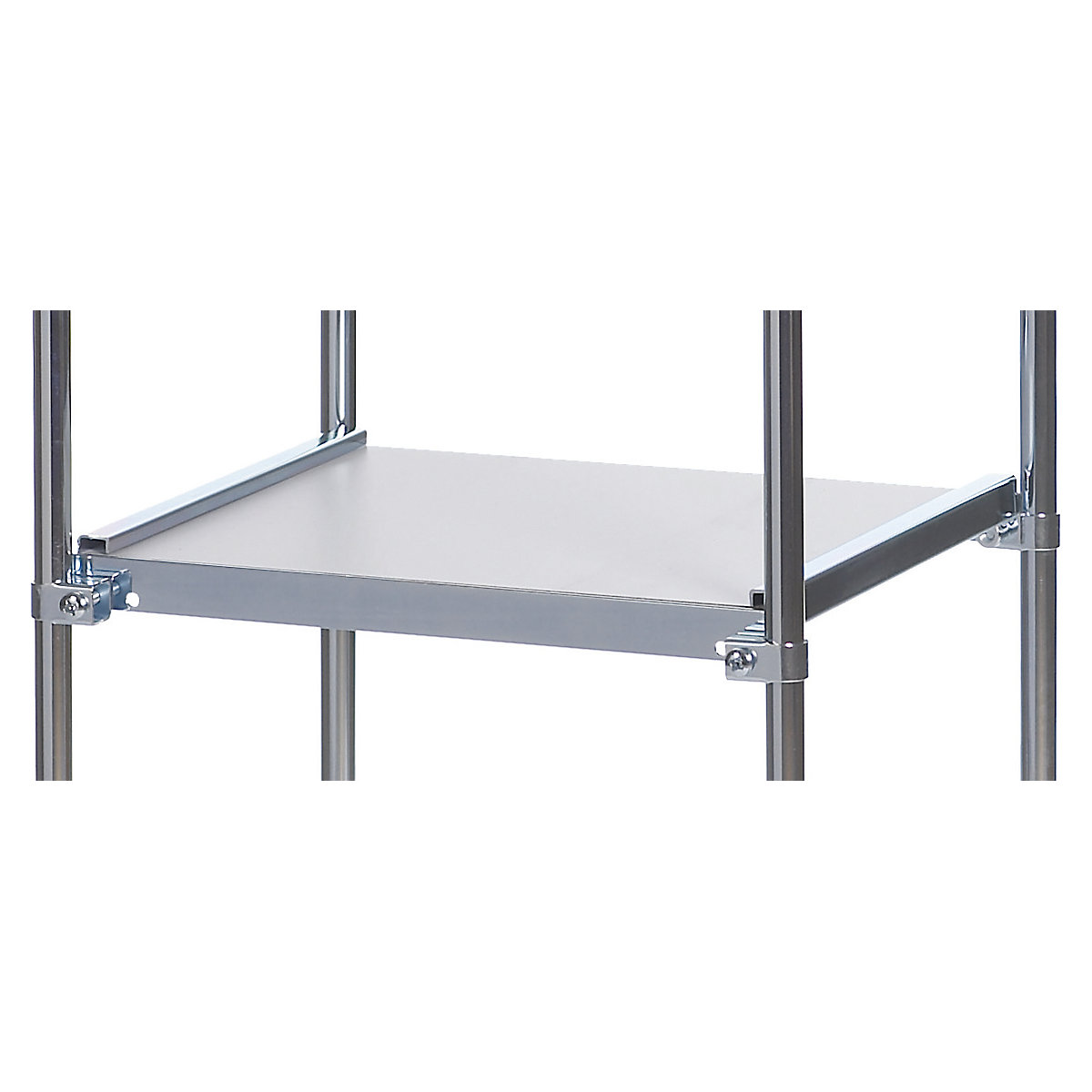 Shelf with supports – HelgeNyberg, LxW 360 x 420 mm, grey