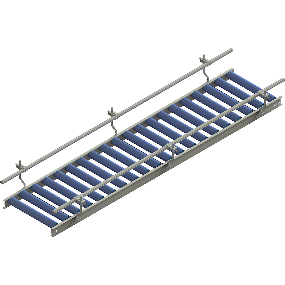 Side guide rail for straight sections of the skate wheel conveyor – Gura, double sided, length 2000 mm-3