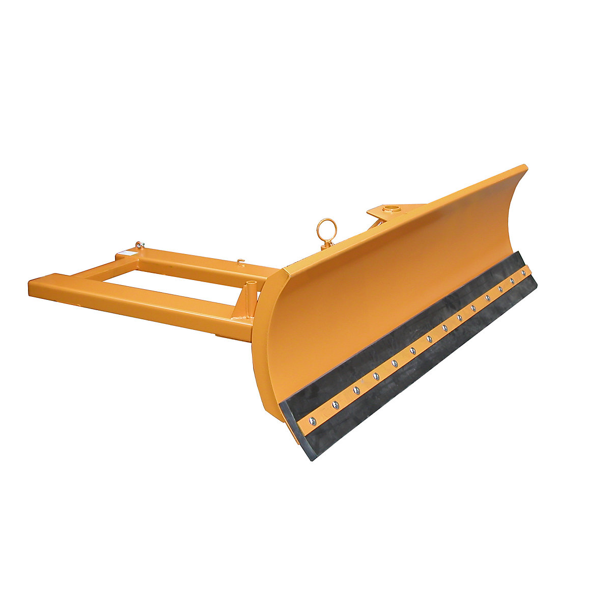 Snow plough for forklifts – eurokraft pro, rubber scraping edge, blade width 2100 mm