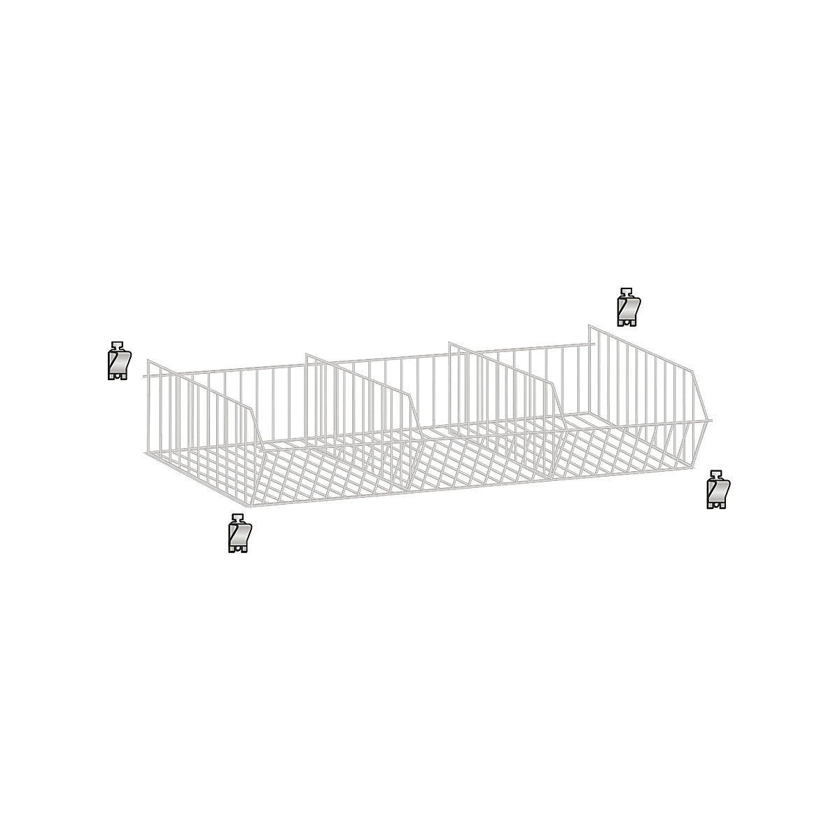 Wire mesh basket – SCHULTE (Product illustration 2)-1