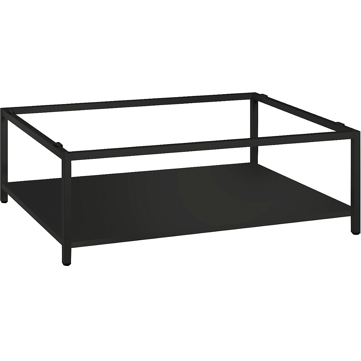 Base frame with shelf – C+P, A0 format, black grey-3