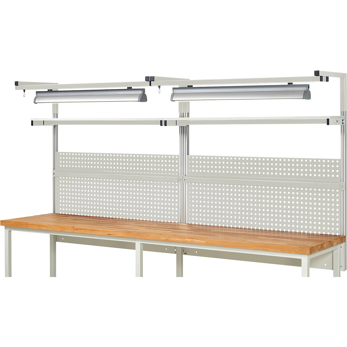 Complete modular system set 4 – RAU, for workbench, width 3000 mm