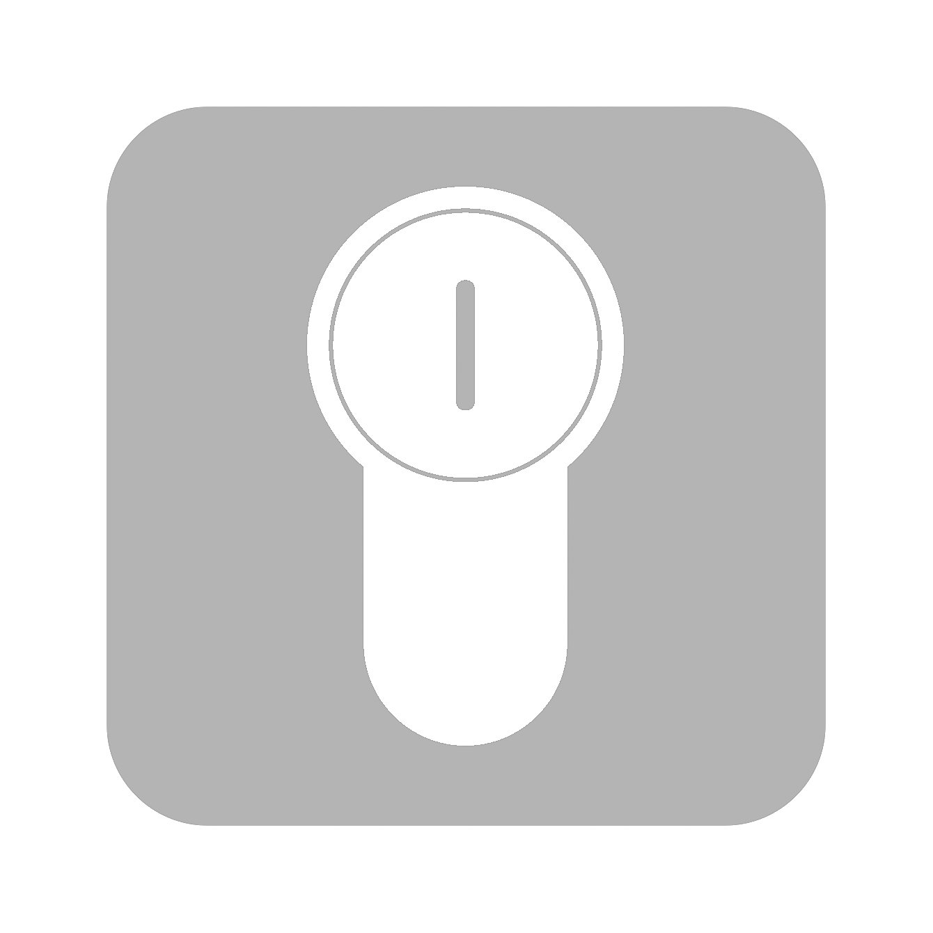 Cylinder lock for base cupboard with 1 drawer, 1 door, 1 shelf