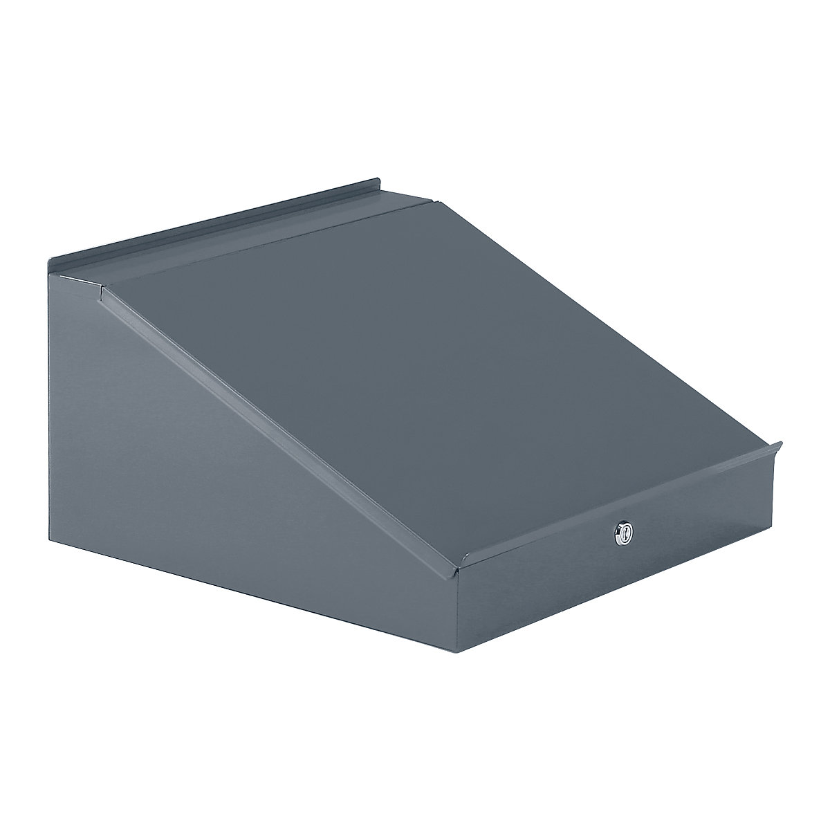 Desktop for 500 mm cupboard width – eurokraft basic, HxWxD 95/275 x 495 x 495 mm, blue grey RAL 7031-3