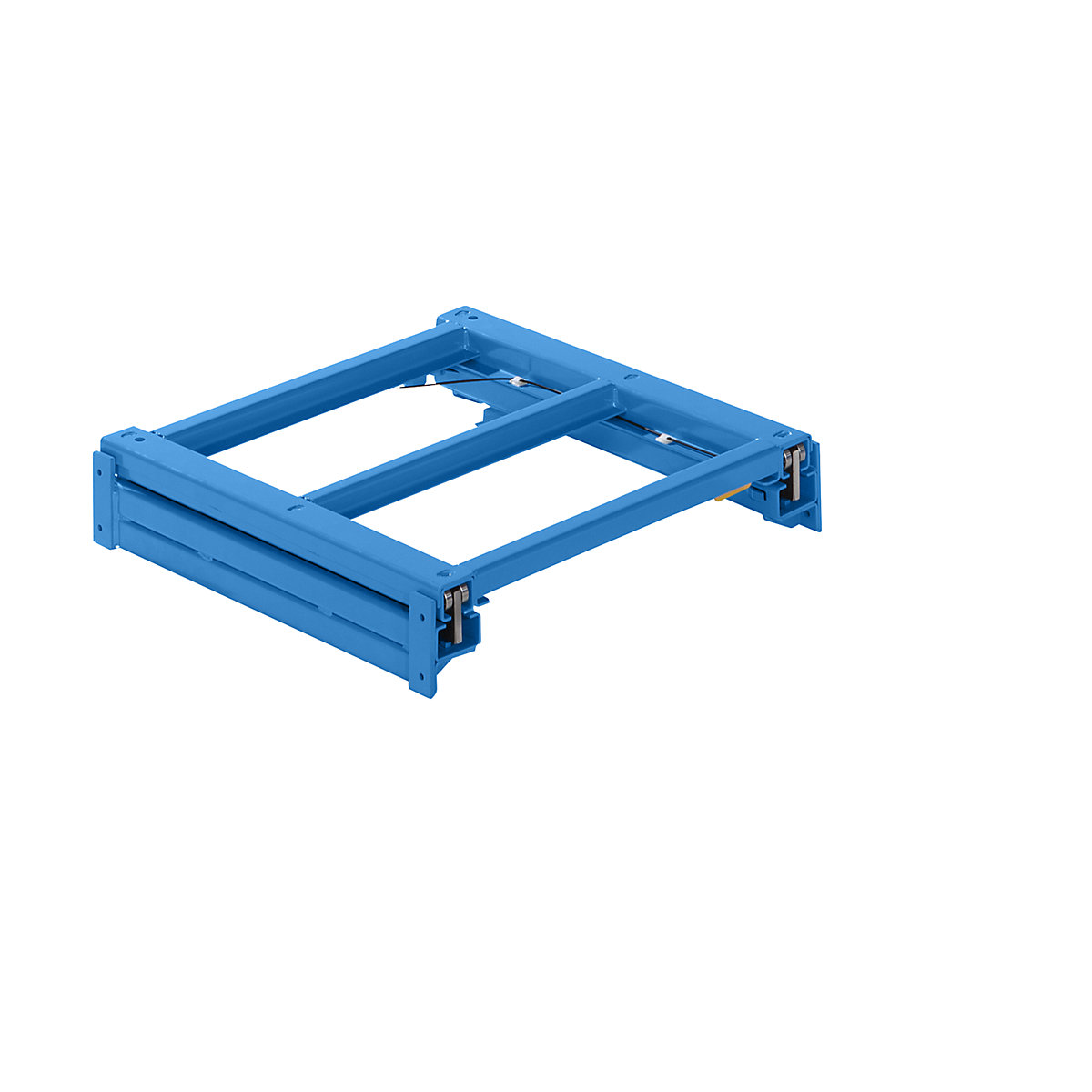 Extension frame – LISTA, WxD 1290 x 1260 mm, max. shelf load 800 kg, 100 % extendable, light blue-7