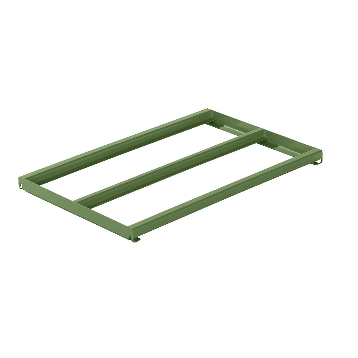 Fixed frame – LISTA, WxD 1290 x 860 mm, max. shelf load 1000 kg, reseda green-4