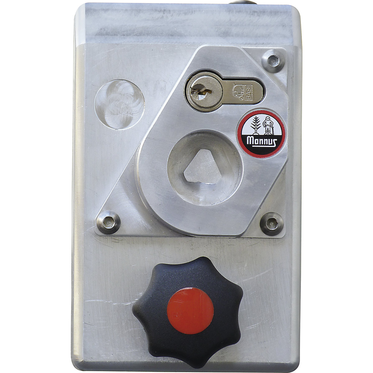 Lock holder – Mannus, for access barrier, with profile cylinder and triangular  lock-1