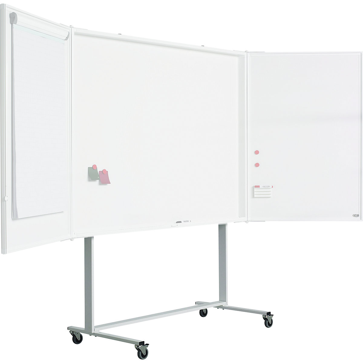 Mobile base for presentation cabinet