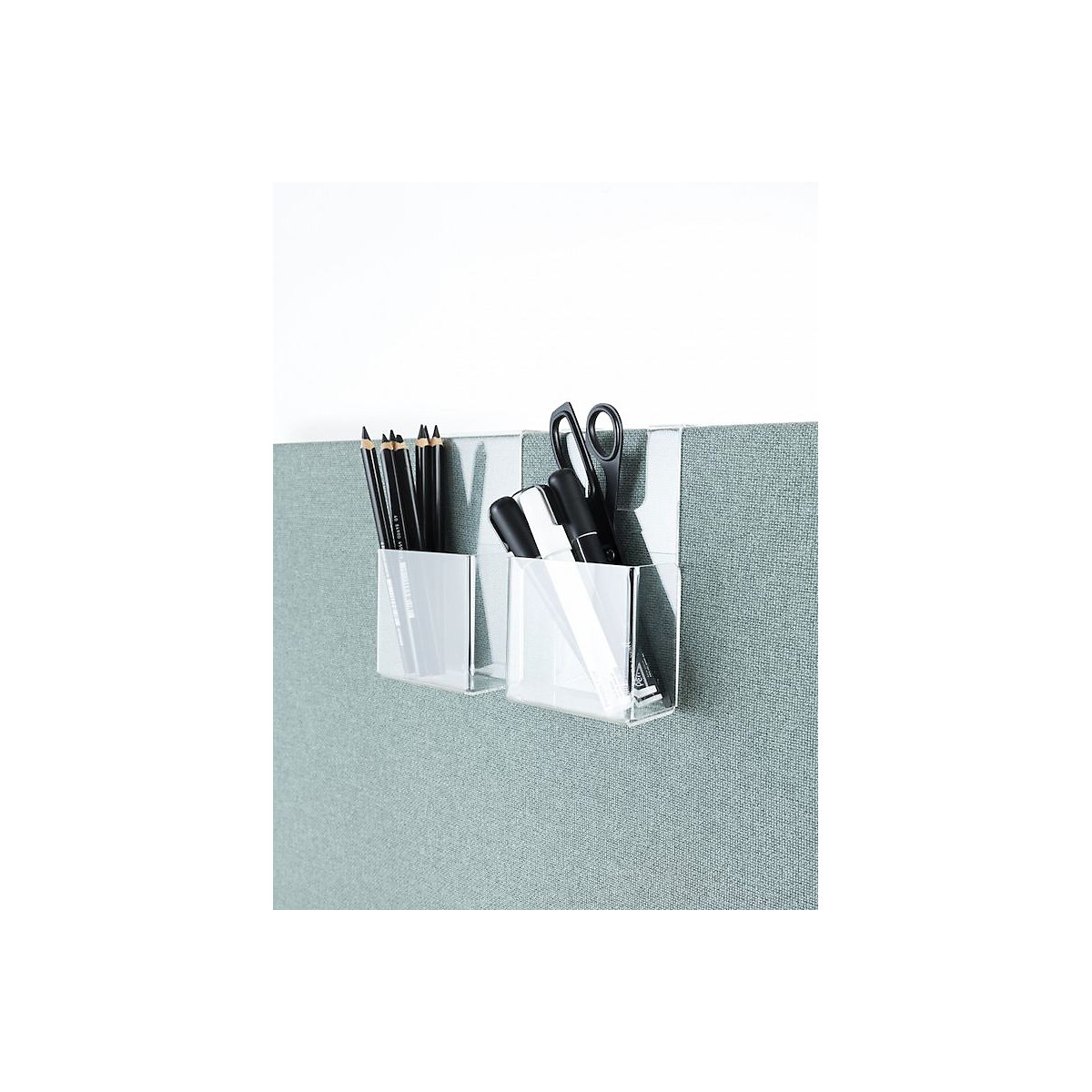 Pencil holder for acoustic partition
