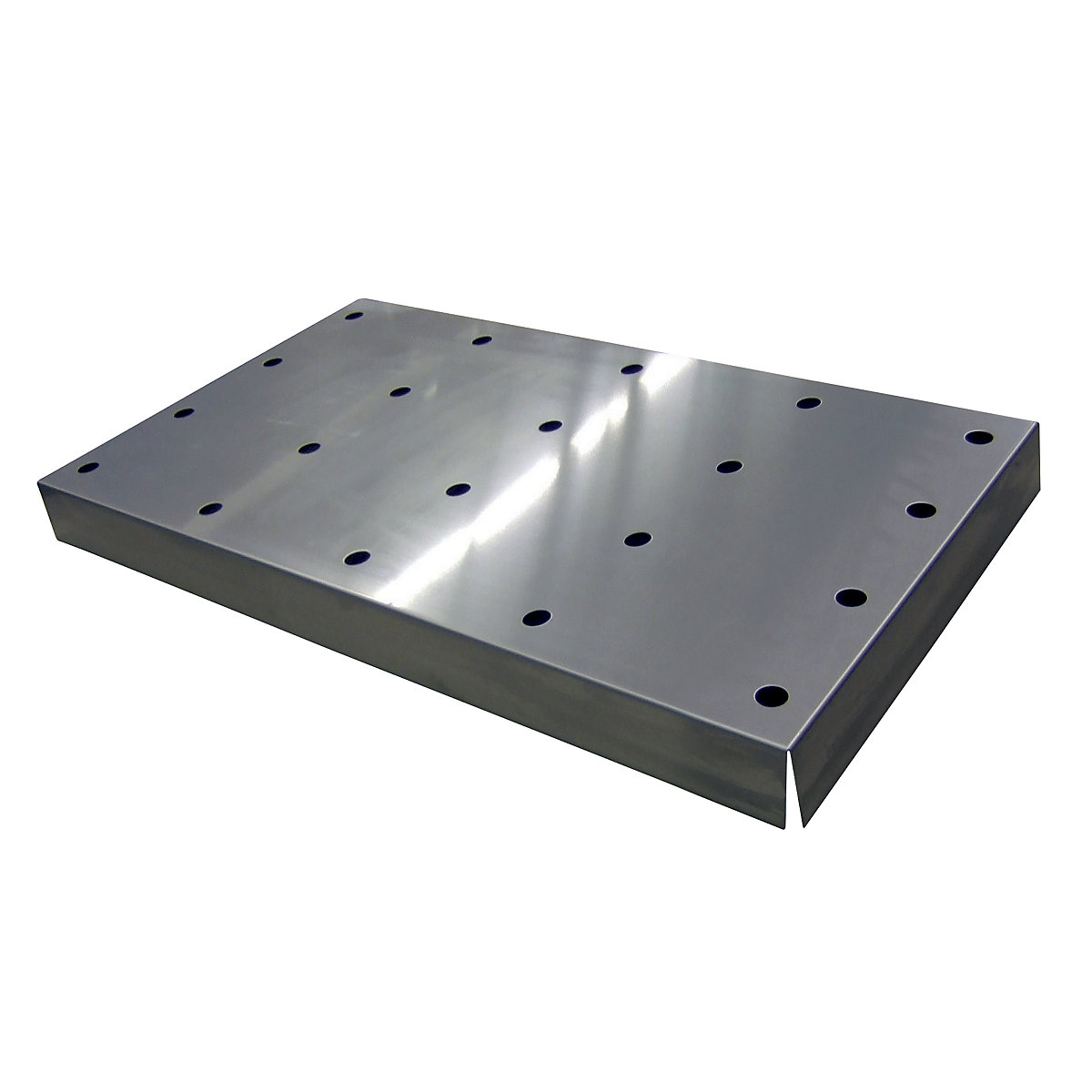 Perforated metal cover for base sump tray – asecos, WxDxH 724 x 415 x 60 mm, stainless steel-1
