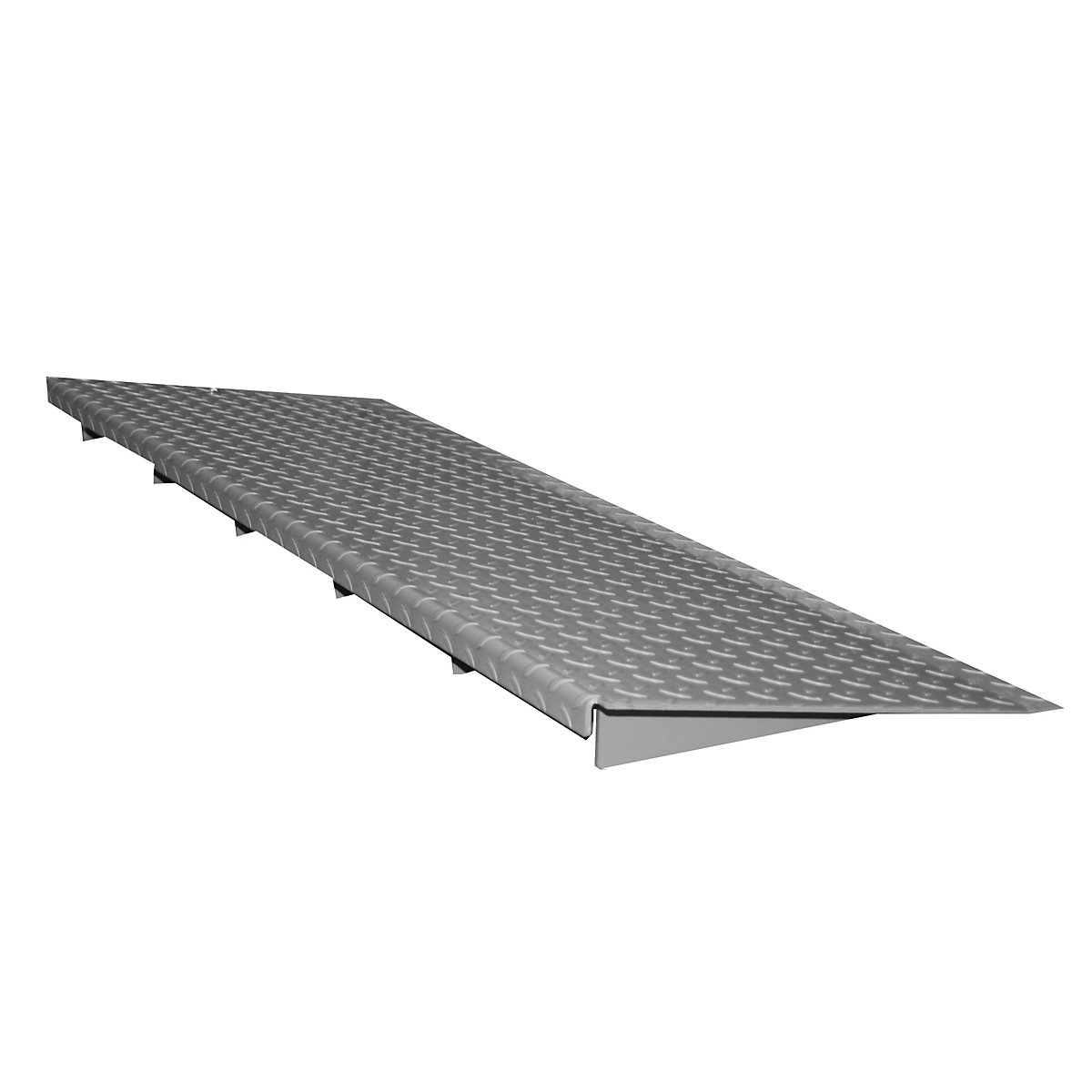 Ramp for low profile steel sump tray – eurokraft pro, depth 500 mm, max. wheel load 500 kg, width 2850 mm-3