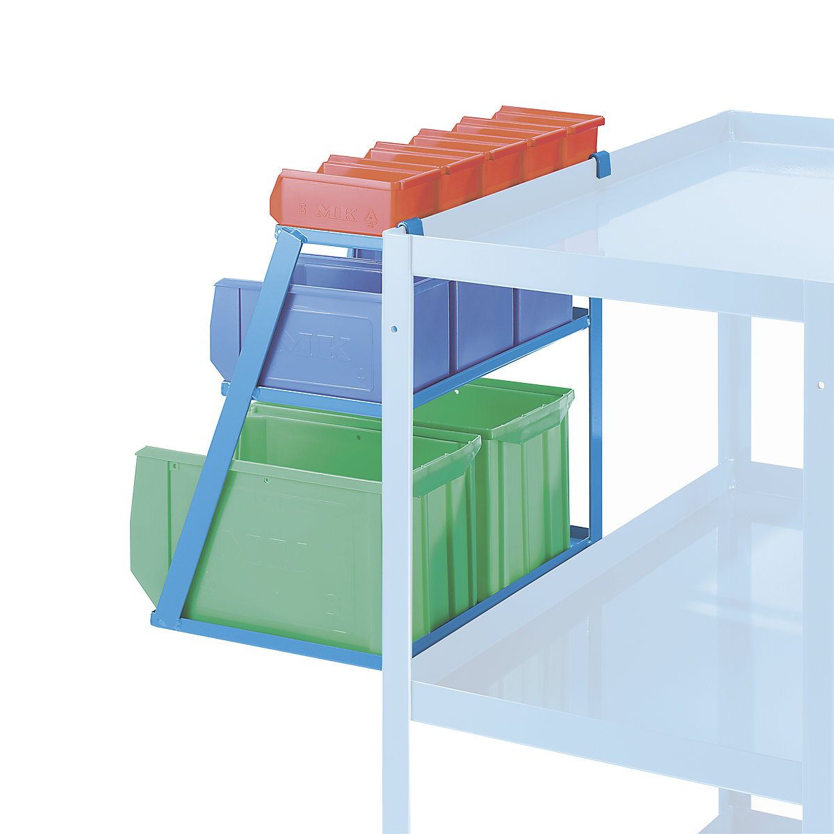 Set of open fronted storage bins – eurokraft pro (Product illustration 2)-1