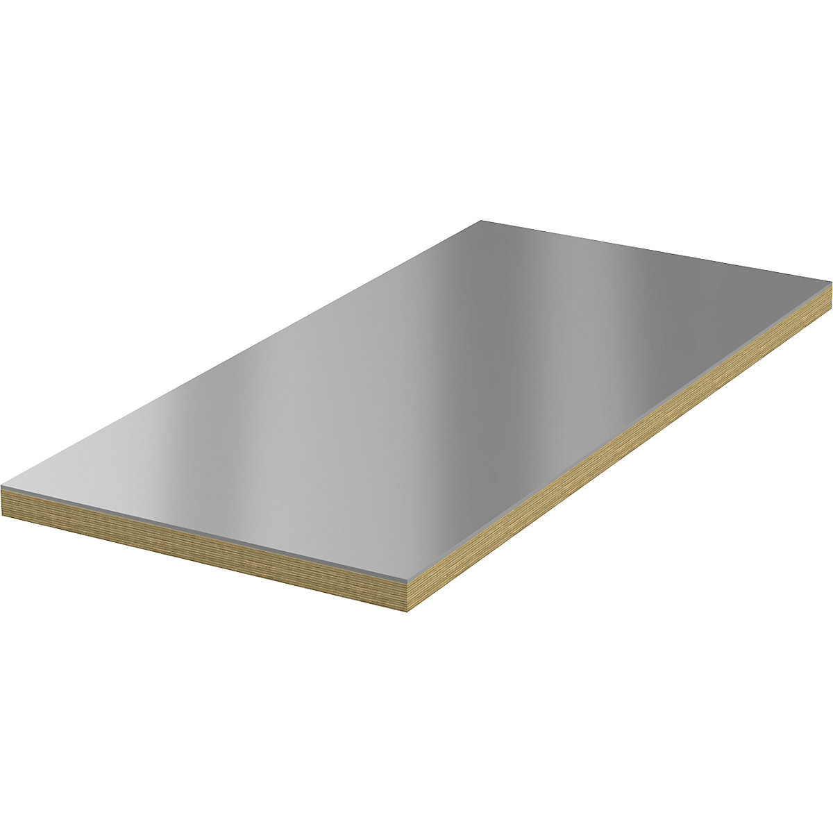 Sheet steel support for workbench tops