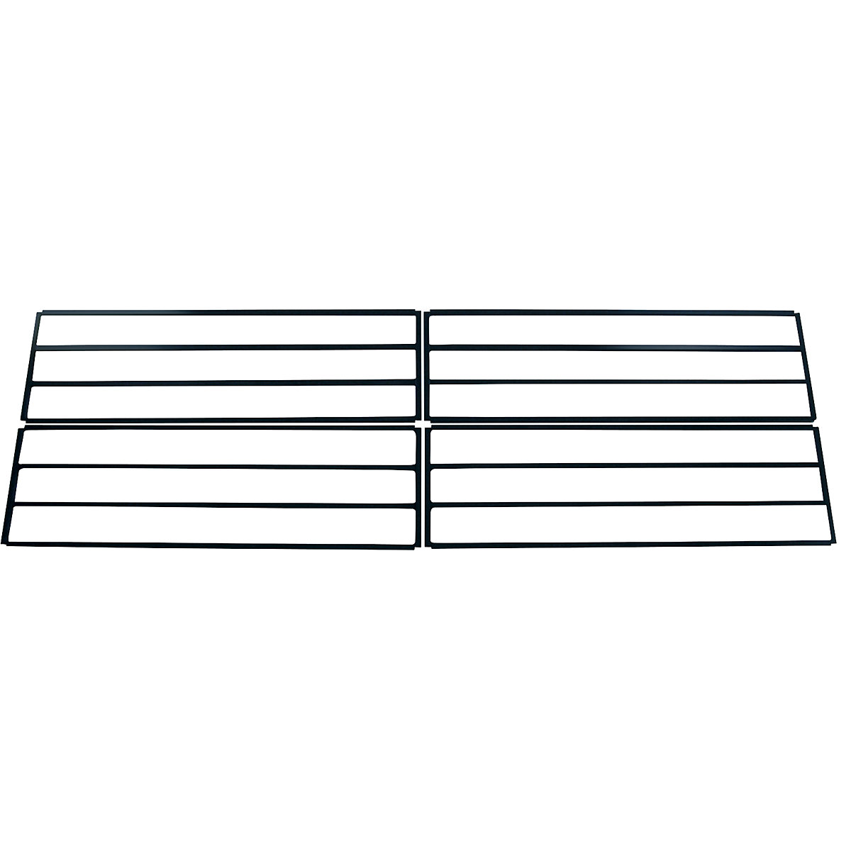 Shoe rack for cloakroom bench – Wolf, double sided, length 2000 mm-1