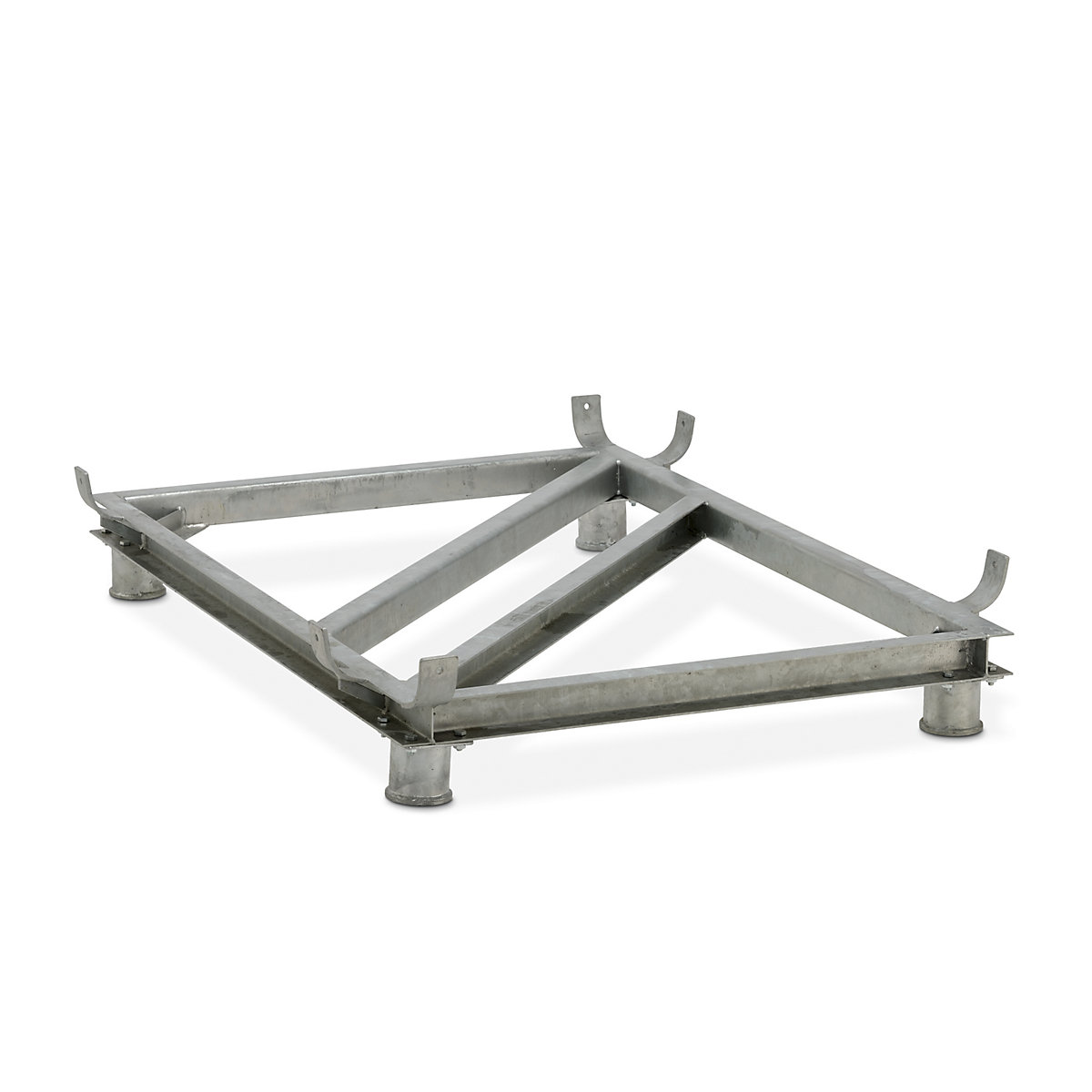 Steel base frame – CEMO, zinc plated, for LxW 1820 x 1390 mm, capacity 1500 litres