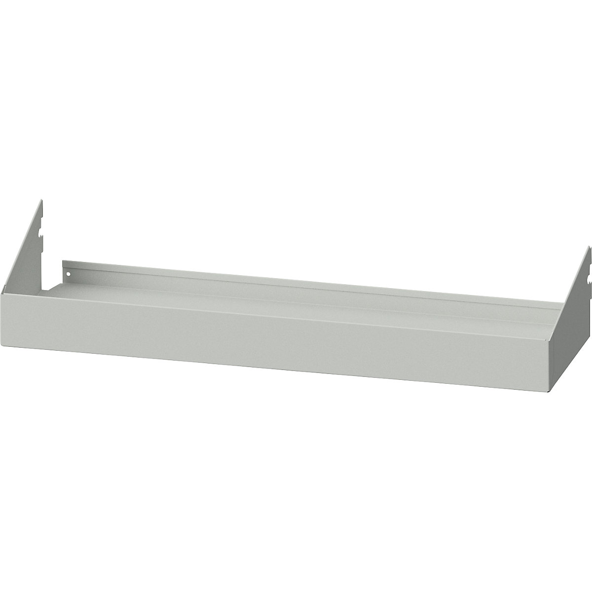Tray shelf – ANKE, 75 mm raised edges, WxD 800 x 250 mm, grey-4