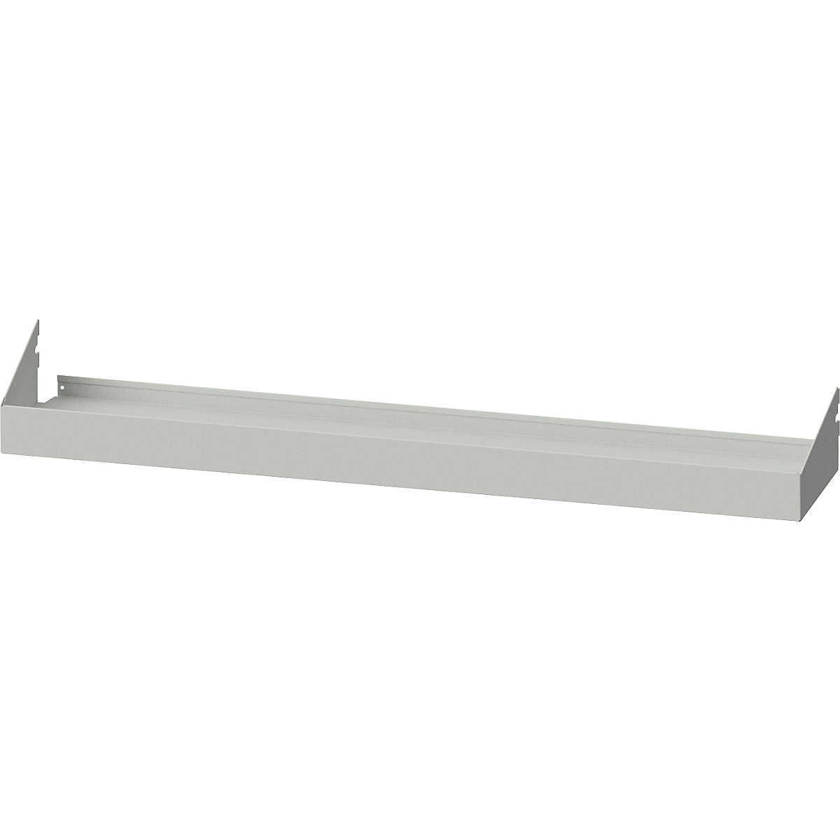 Tray shelf – ANKE, 75 mm raised edges, WxD 1250 x 250 mm, grey-3