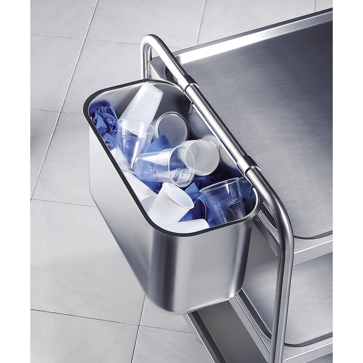 Waste container made of chrome nickel steel (Product illustration 2)-1