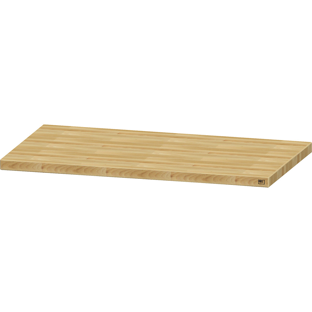 Worktop for workbench – ANKE, solid copper beech worktop, width 1270 mm, thickness 50 mm-7