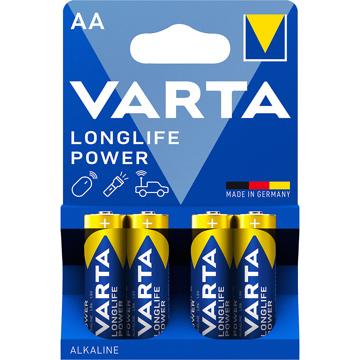 LONGLIFE power battery – VARTA, AA, pack of 4, 20+ packs-4