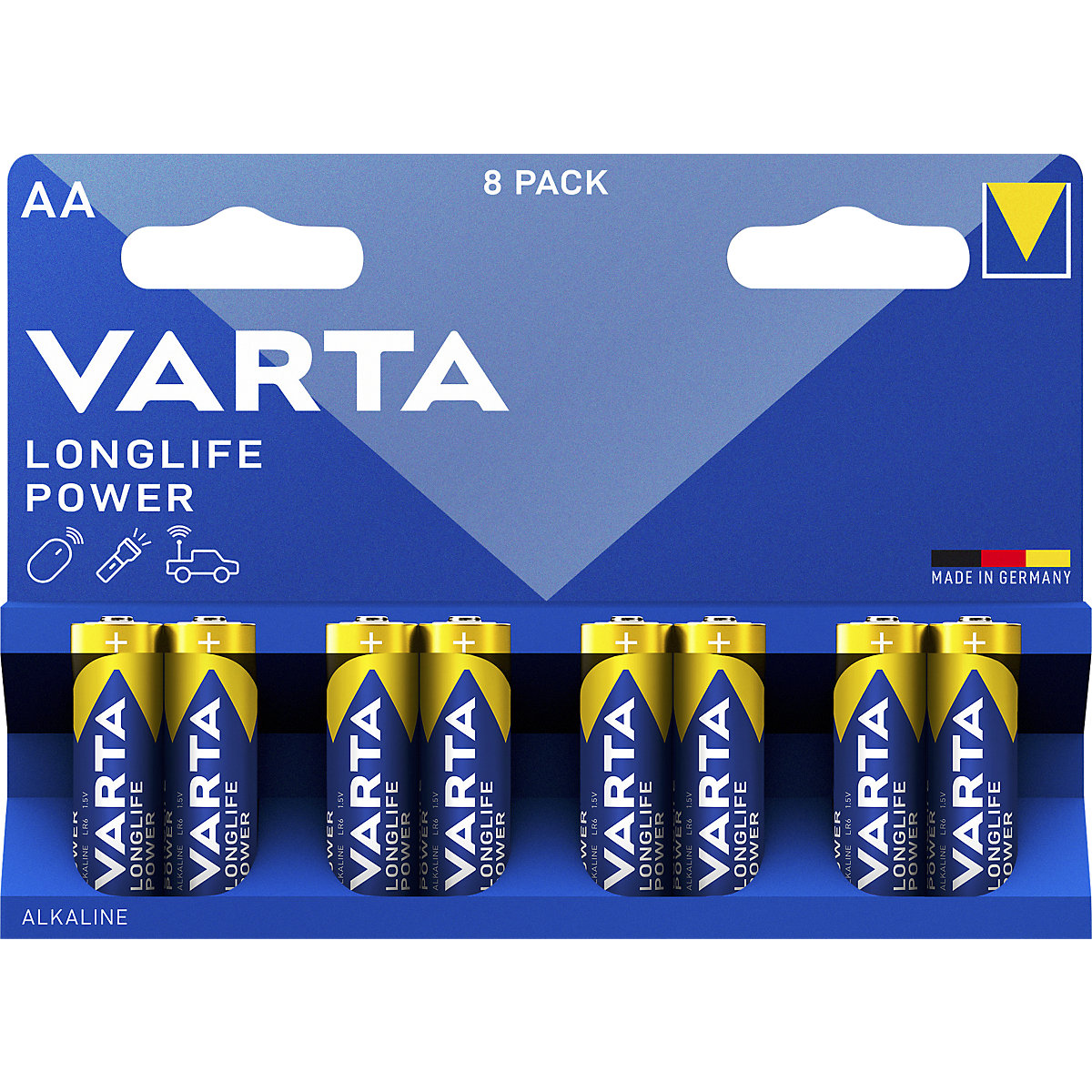 LONGLIFE power battery – VARTA, AA, pack of 8, 10+ packs-3