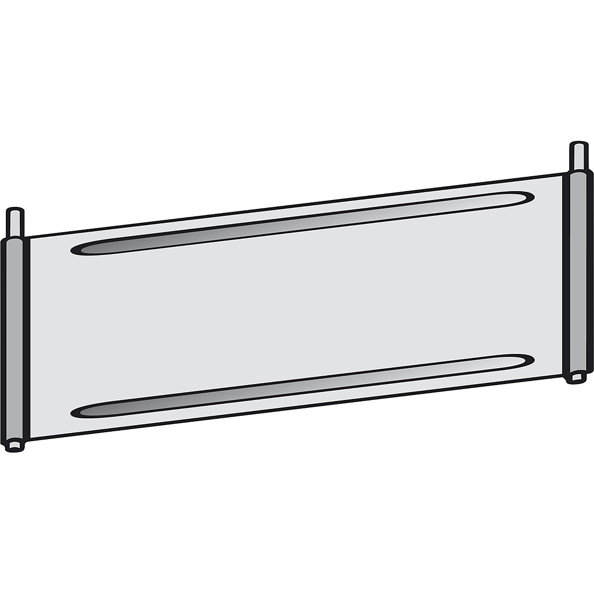 Chapa separadora para estante de compartimentos – hofe, galvanizado, para prateleira, LxP 1000 x 600 mm-4