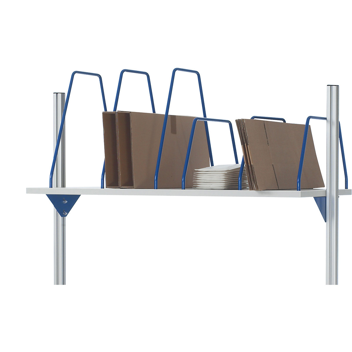 Depósito para cartonagens – RAU, para estruturas modulares em mesas e bancadas de trabalho, para largura do módulo de 1250 mm-1