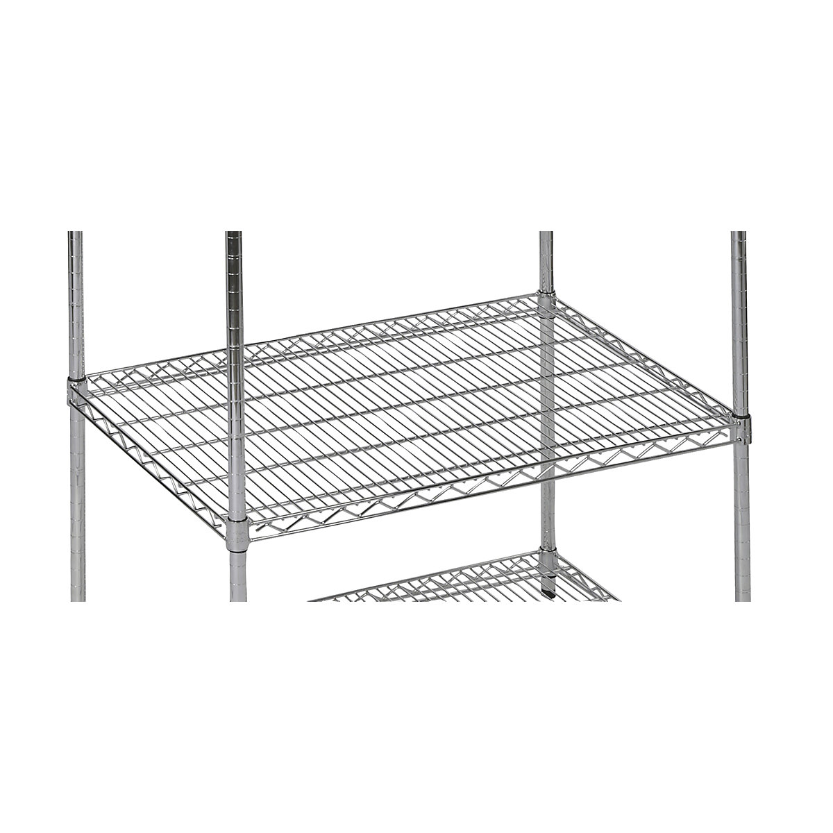Prateleira para estante gradeada em arame de aço, cromada (Imagem do produto 2)-1