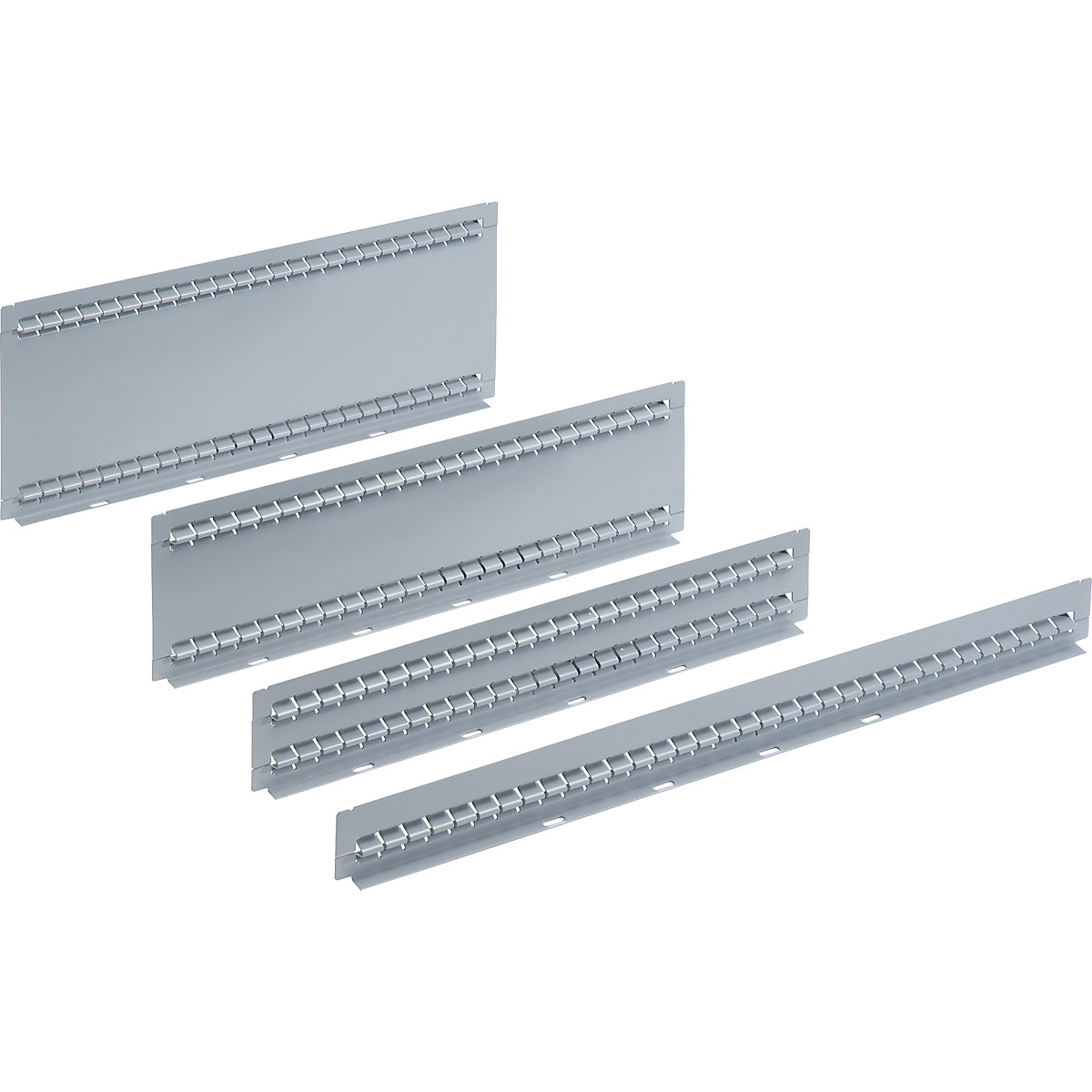 LISTA – Material de divisão de gavetas, embalagem = 5 unid., para gavetas com 50 mm de altura, parede ranhurada, comprimento 459 mm