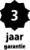 Met 3 jaar garantie