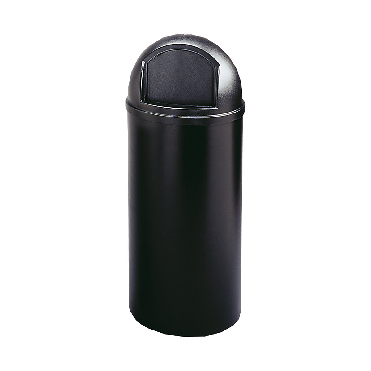 Afvalbak (PE), brandvertragend – Rubbermaid, inhoud 57 l, h x Ø = 930 x 390 mm, zwart-2