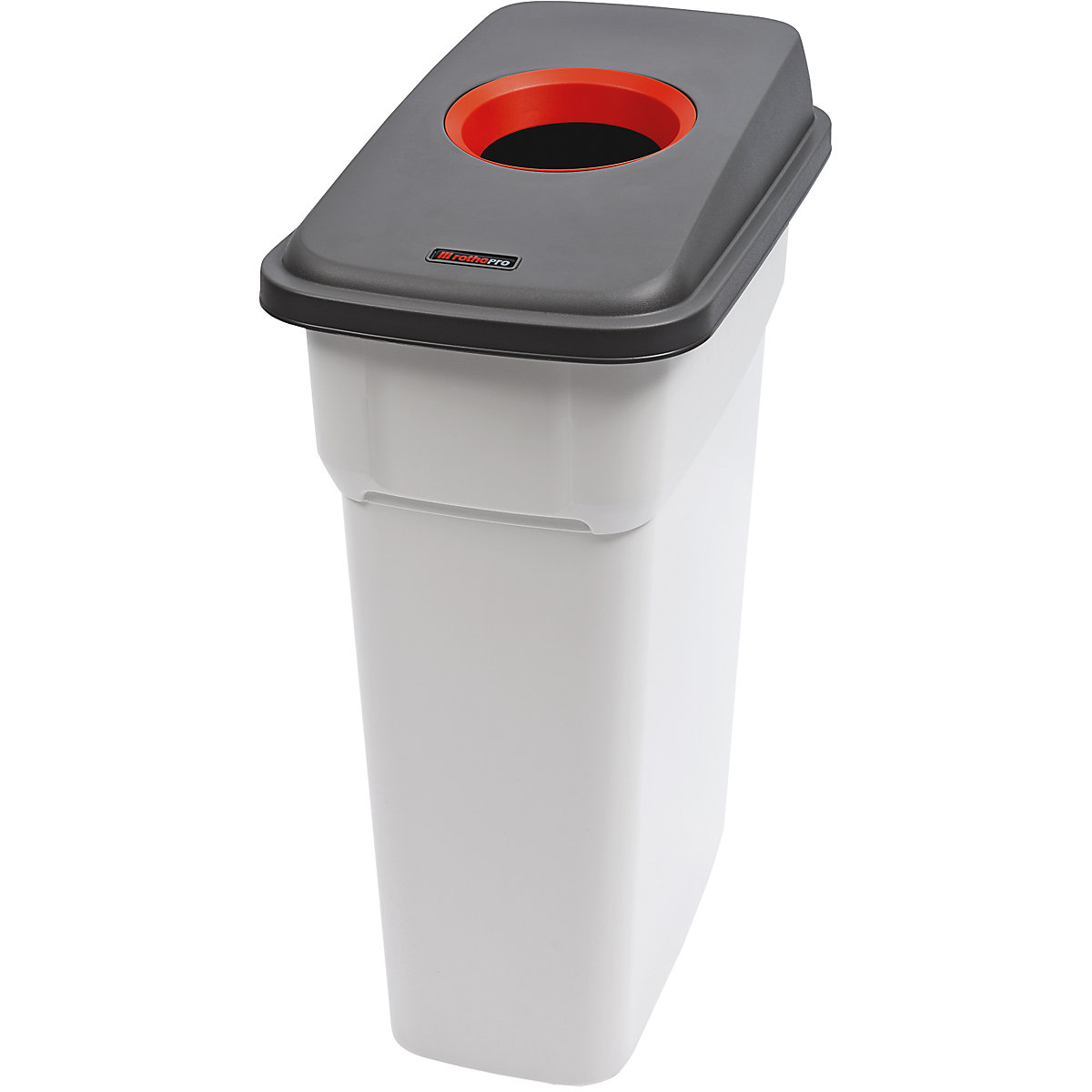 Afvalbak SELECTO voor kringloopmateriaal – rothopro, inhoud 55 l, inwerpopening / rood-4