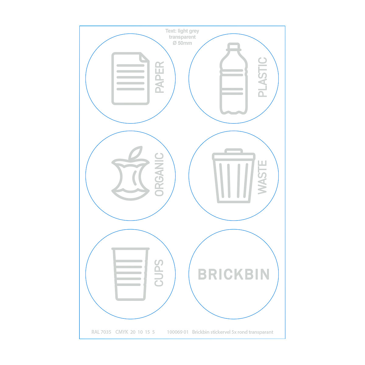 Afvalbak voor kringloopmateriaal BrickBin Becher (Productafbeelding 3)-2