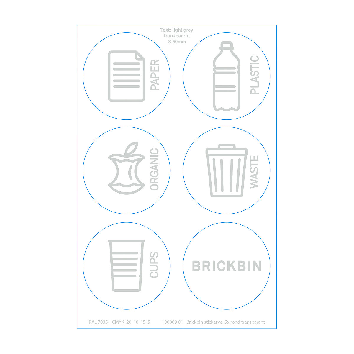 Afvalbak voor kringloopmateriaal BrickBin (Productafbeelding 3)-2