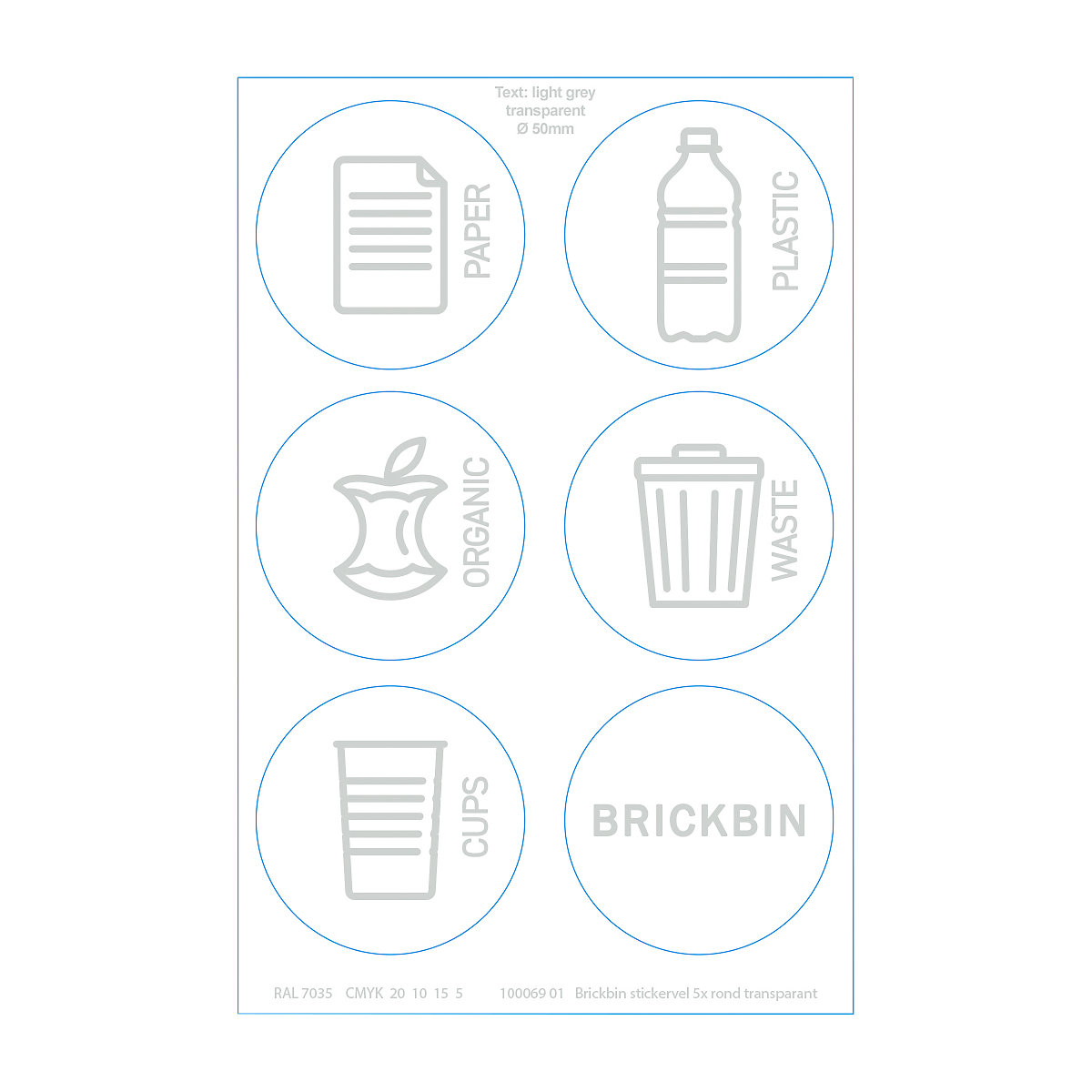 Afvalbak voor kringloopmateriaal BrickBin (Productafbeelding 4)-3