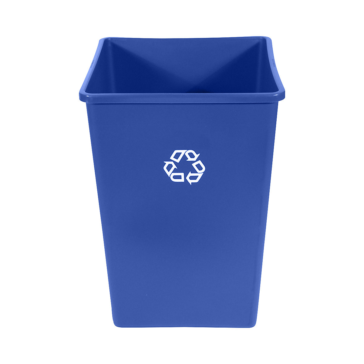 Rubbermaid – Afvalbak voor kringloopmateriaal UNTOUCHABLE®, inhoud 132 l, vierkant, blauw