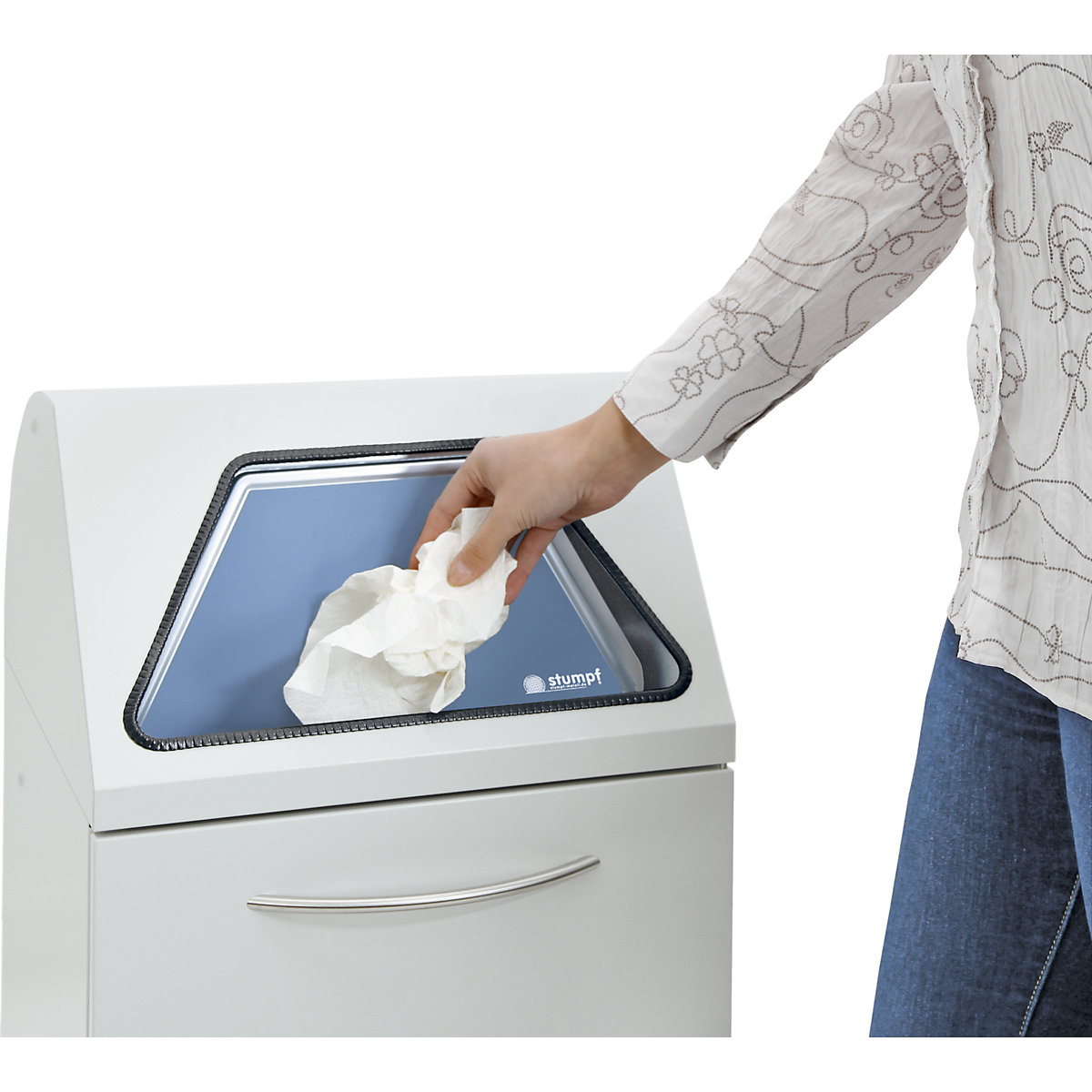 Afvalbak voor kringloopmateriaal, inwerpklep handbediend (Productafbeelding 15)