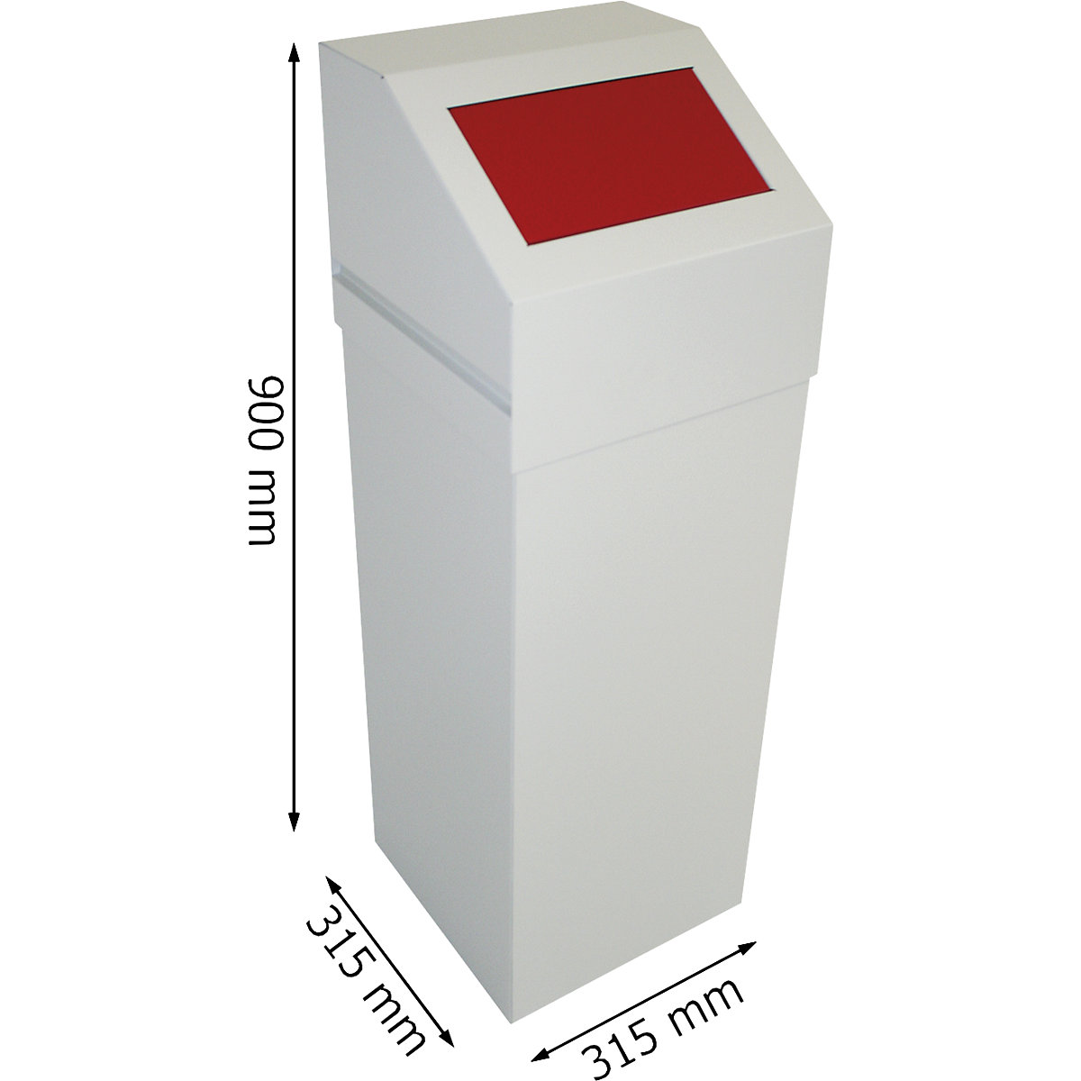 Afvalbak voor kringloopmateriaal van staal (Productafbeelding 2)-1