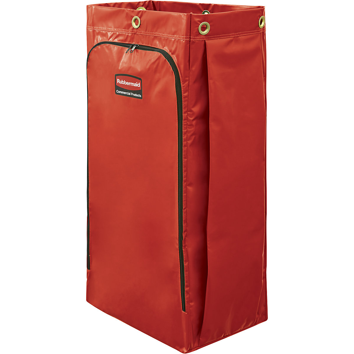 Gerecyclede zak – Rubbermaid, inhoud 128 l, met universeel symbool, rood-2