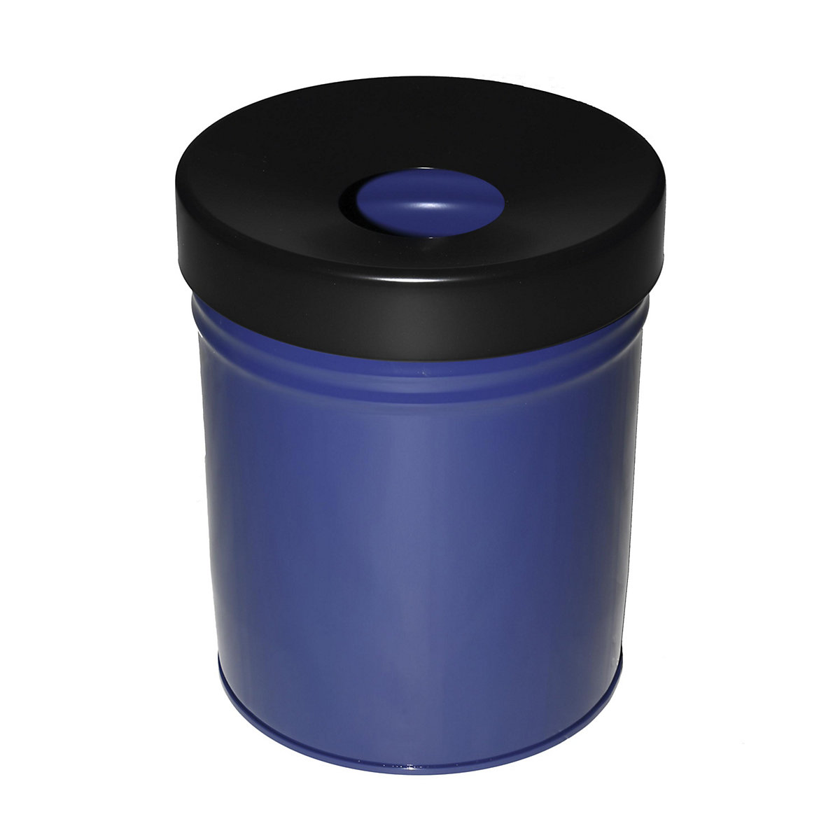 Afvalbak, zelfdovend, inhoud 30 l, h x Ø = 415 x 344 mm, blauw-5