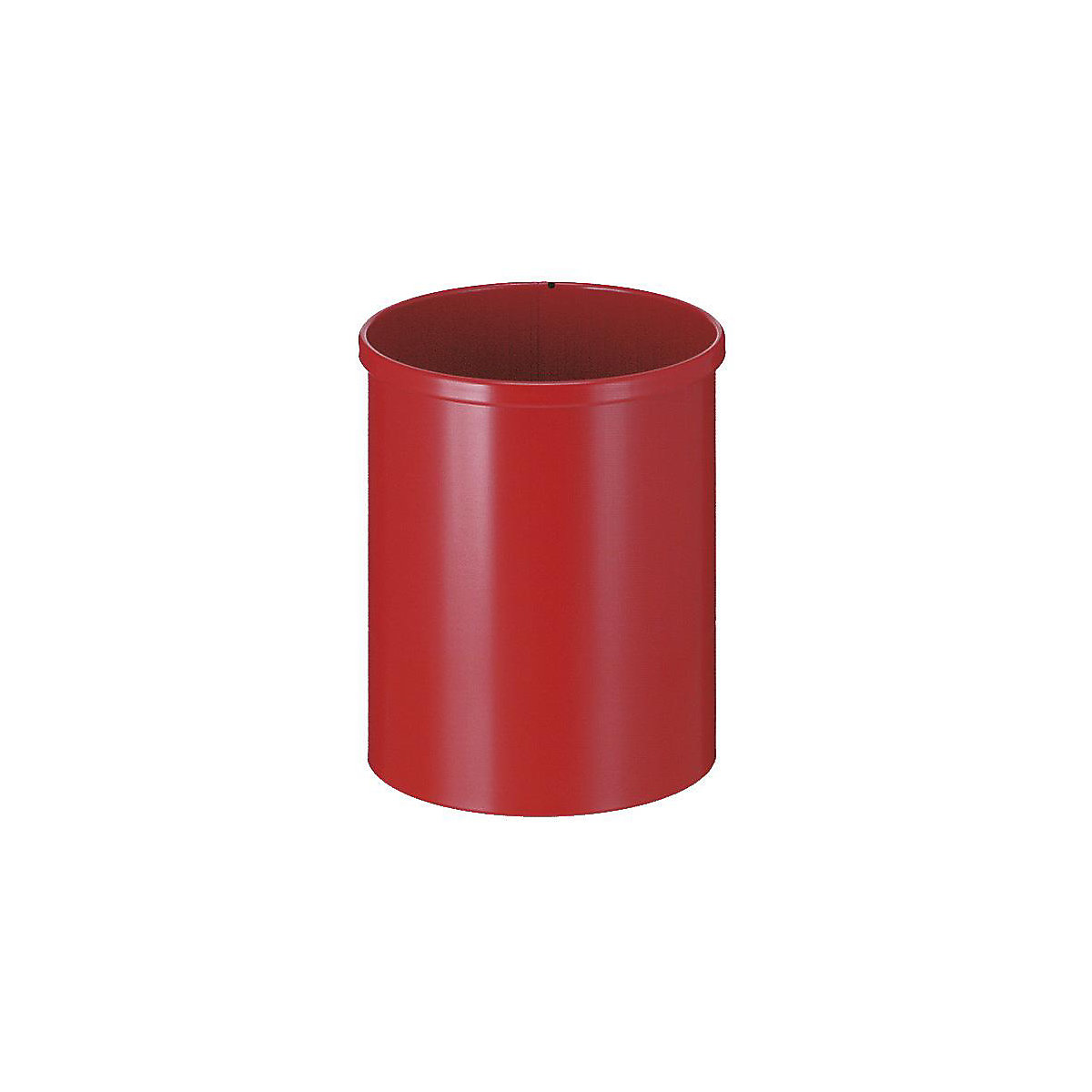 Prullenbak, staal, rond, inhoud 15 l, h x Ø = 309 x 255 mm, rood, vanaf 10 stuks-7